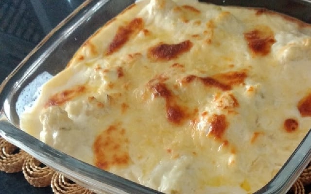Couve-flor gratinada