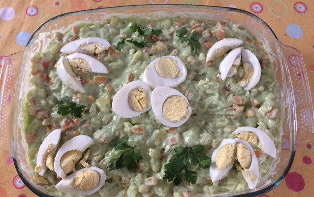 Maionese temperada com legumes