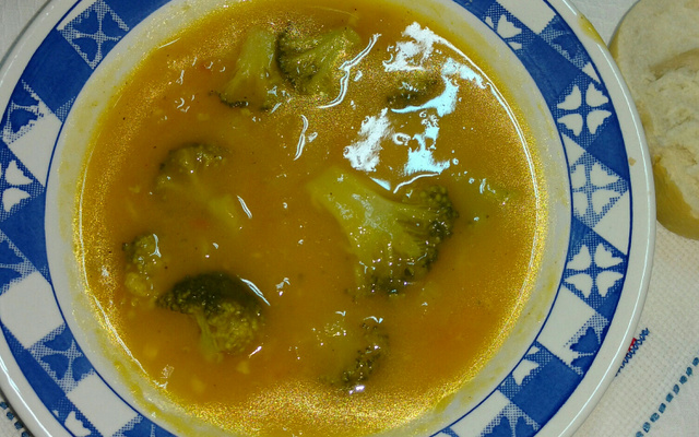 Mandioquinha, abóbora e brócolis