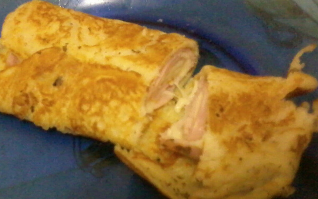 Panqueca fácil de presunto e queijo