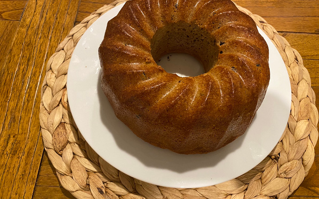 Bolo fit de banana com aveia