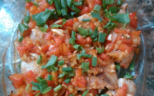 Filé de peixe assado