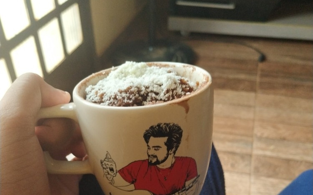 Bolo de chocolate na caneca