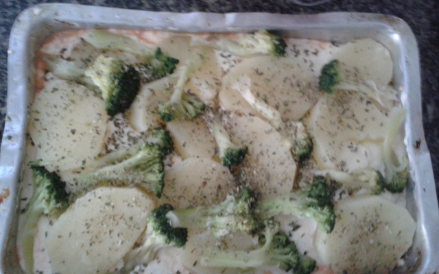 Filé de peixe com requeijão