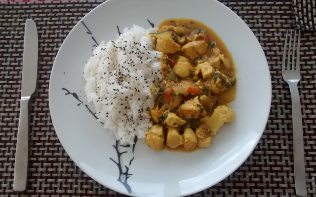 Frango ao curry com laranja