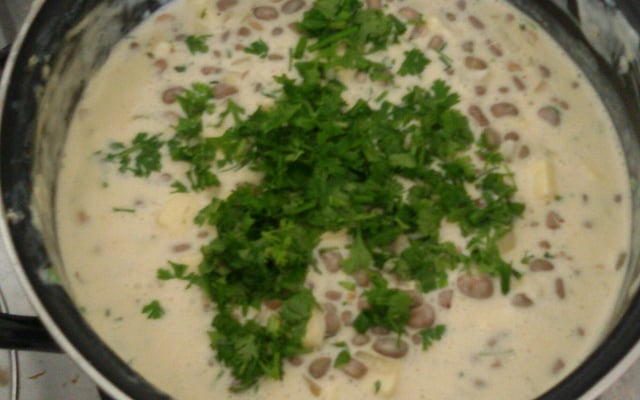 Feijão verde cremoso