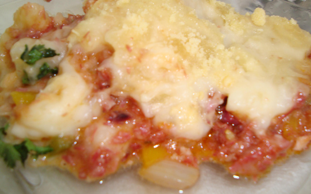 Torta de macaxeira com charque