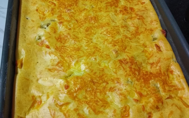 Torta de liquidificador de brócolis com requeijão