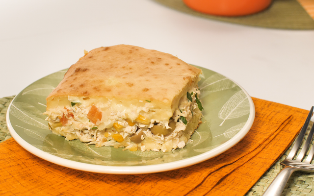 Torta de frango cremosa