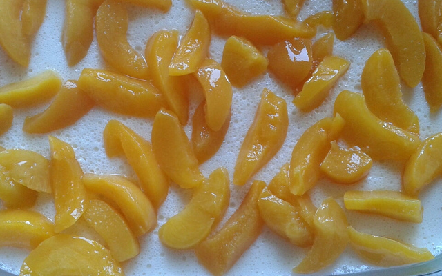 Creme gelado de pêssego