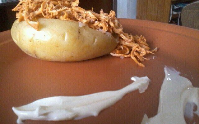 Batata Recheada de Microondas