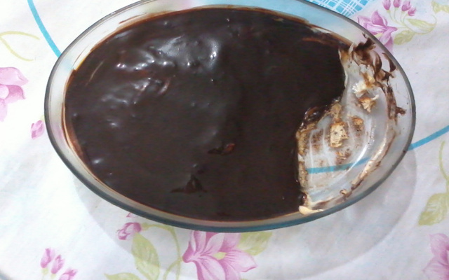 Pavê de laranja e ganache de chocolate