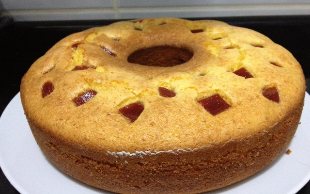 Bolo de farinha de milho delícia
