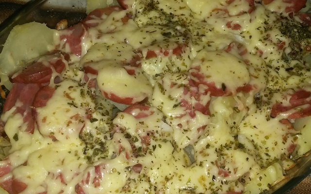 Batata assada com alho e azeite