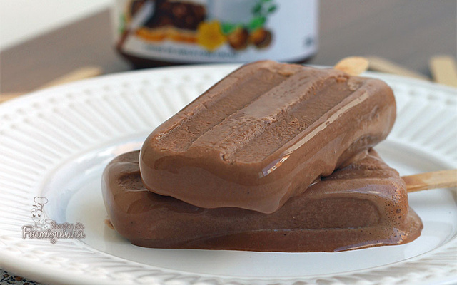 Picolé de creme de avelã do Dani