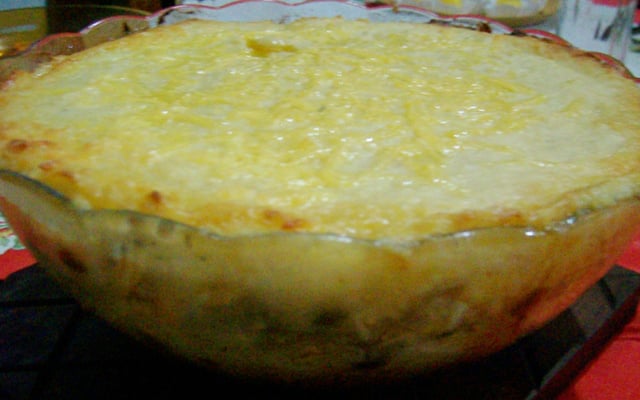 Bolo de batata com frango