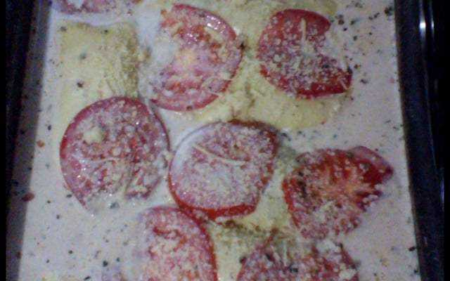 Lasanha de massa de pastel