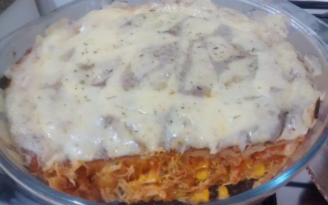 Massa de torta com sobras de arroz