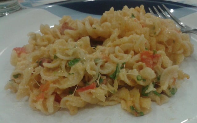 Macarrão ao forno com bacon e mussarela