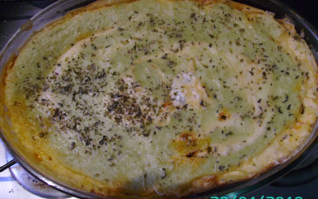 Torta cremosa de carne moída