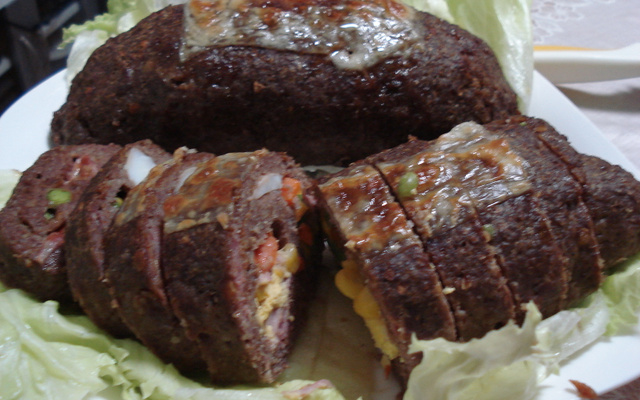 Rocambole de carne da Erika