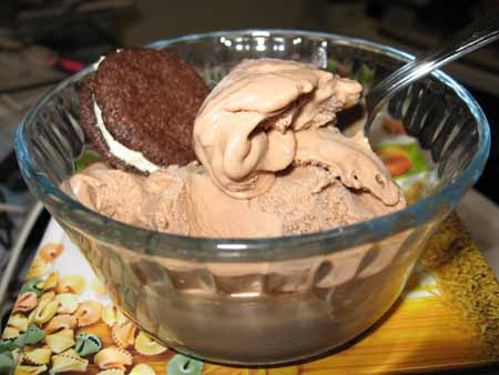 Sorvete de chocolate