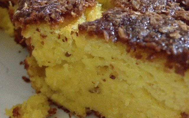 Bolo de milho no liquidificador