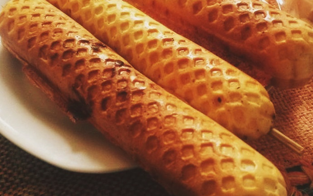 Crepe no palito (crepe suíço)