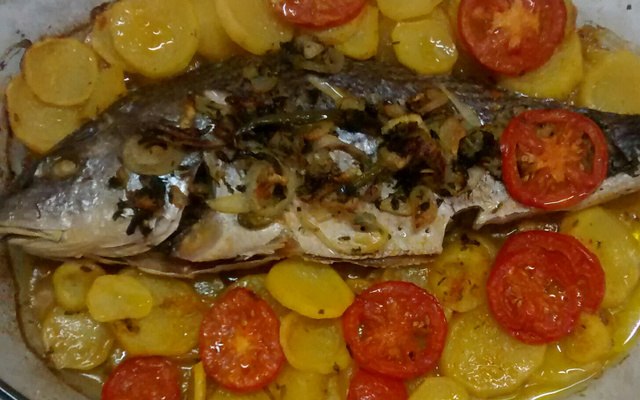 Corvina ao forno