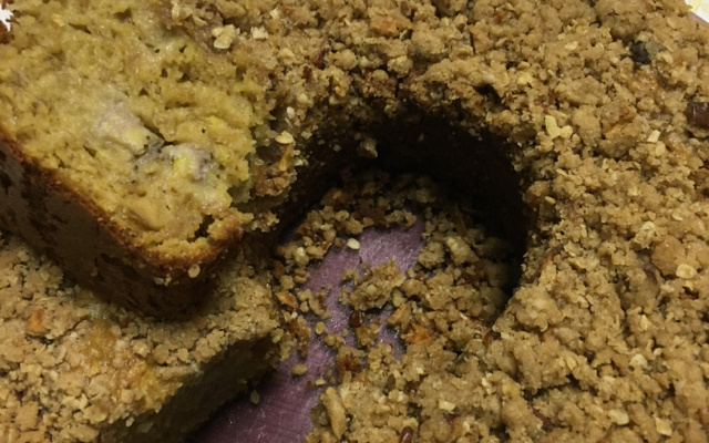 Bolo de banana com aveia