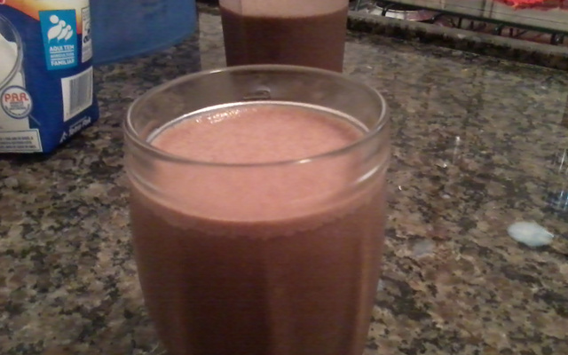 Vitamina de banana com achocolatado