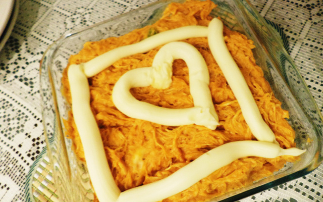 Frango com Catupiri e batata palha da tia Gracia