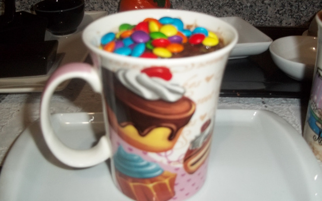 Bolo de chocolate na caneca