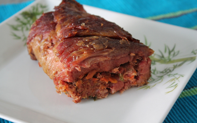 Matambre recheado com salada