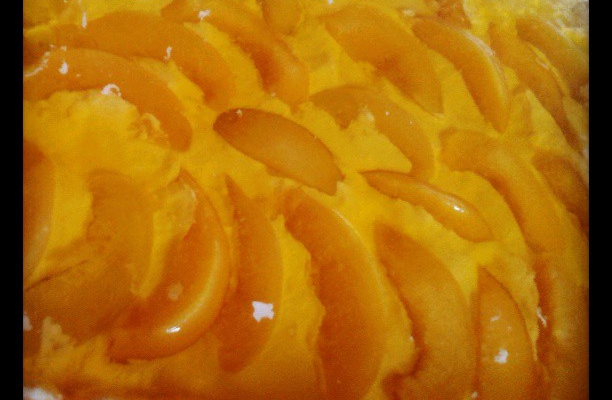Torta gelada de pêssego da Bianca