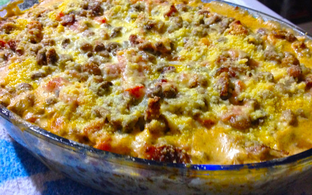 Feijão de corda com creme de leite e carne seca