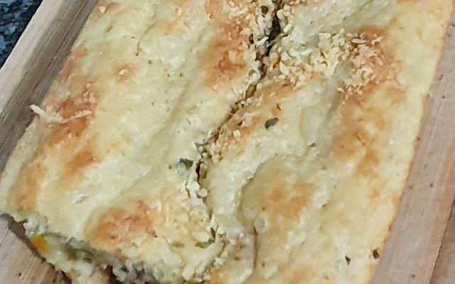 Pão de forma caseiro com recheio