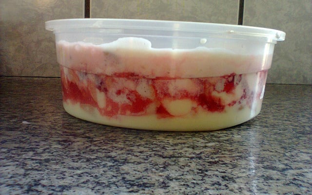 Pavê de waffer de Morango