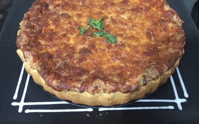 Quiche de queijo e presunto