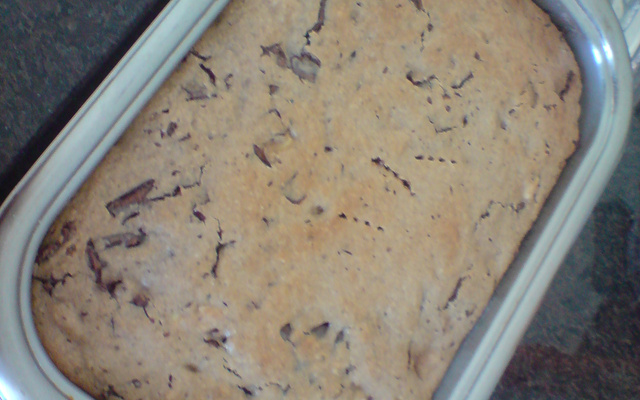 Bolo delicioso de banana com chocolate