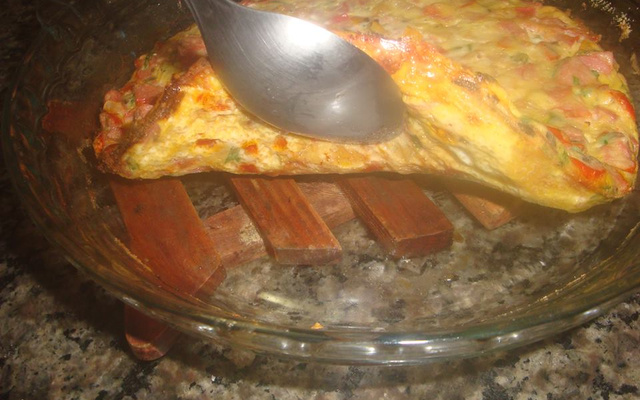 Omelete assado