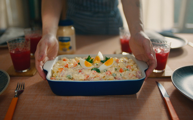 Salada de Maionese Cremosa com Presunto