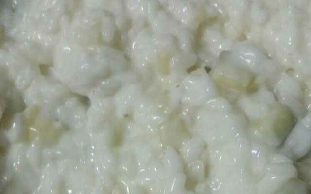 Risoto de abobrinha com cream cheese
