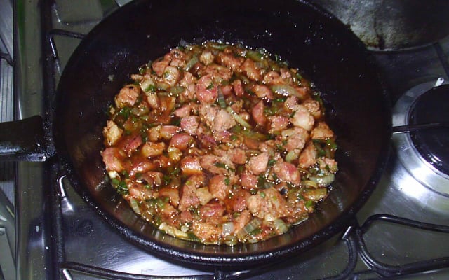 Angu de linguiça do Sergio