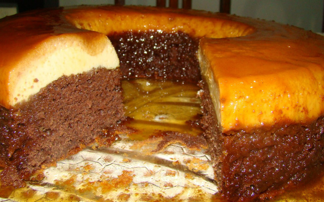 Bolo pudim de laranja