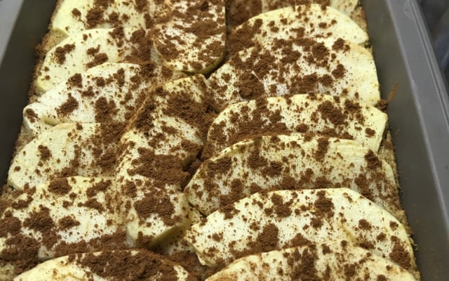 Bolo light de maçã e banana