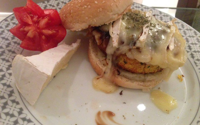 Hamburguer vegetariano do Rafael