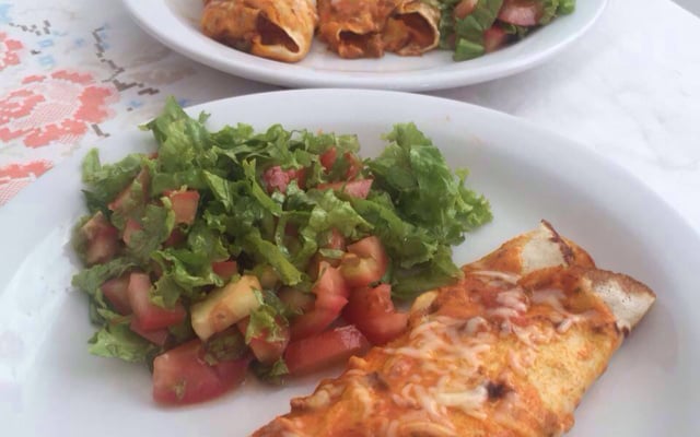 Panqueca com carne moída