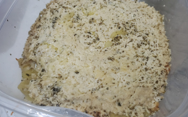 Batata gratinada de micro-ondas
