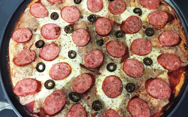 Pizza low carb couve-flor Saraiva